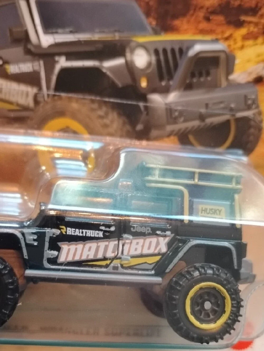 Matchbox Jeep Wrangler Superlift in Black with Yellow Accents